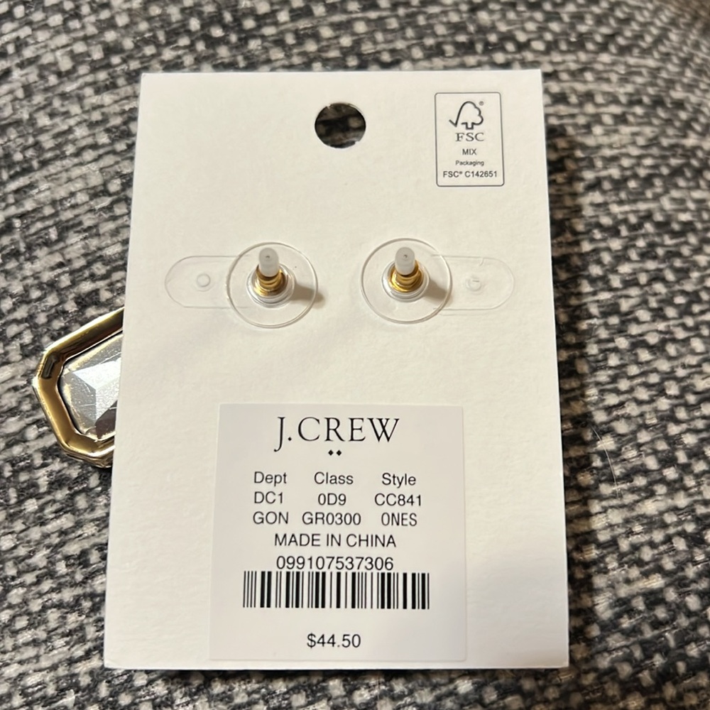 NWT J Crew Crystal drop statement earrings - Picture 5 of 6